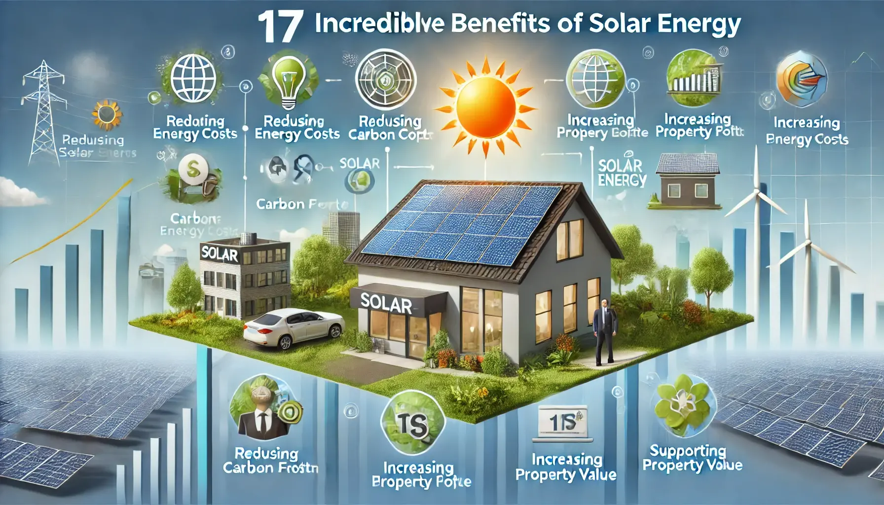 Introdução
A energia solar tem se tornado uma alternativa cada vez mais popular e sustentável para a geração de eletricidade em todo o mundo. Com benefícios ambientais significativos e um potencial de economia financeira atraente, a energia solar desperta o interesse de muitas pessoas que buscam uma forma mais limpa e econômica de atender às suas necessidades energéticas. Neste guia completo, vamos explorar os 17 incríveis benefícios da energia solar, destacando suas vantagens em diversos aspectos.