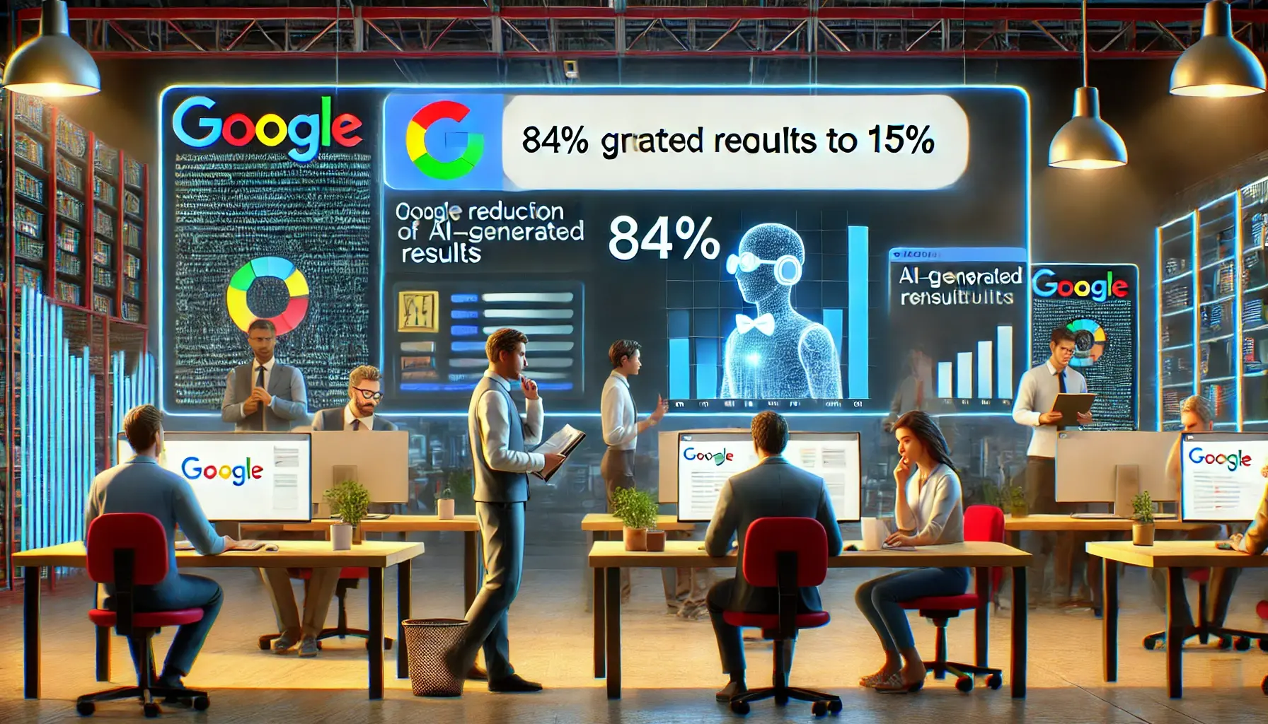  Entenda a Mudança: Google Reduz Resultados com IA de 84% para 15%

O Google anunciou recentemente uma mudança significativa em seu algoritmo de busca, reduzindo a porcentagem de resultados influenciados pela inteligência artificial (IA) de 84% para 15%. Essa alteração tem impacto direto na forma como os usuários recebem e interagem com os resultados de pesquisa, e é fundamental entender como isso pode afetar a sua estratégia de SEO. Neste artigo, vamos explorar em detalhes essa mudança, seu contexto e suas implicações.